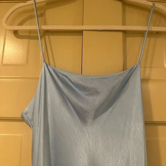 Mango Blue Spaghetti Strap Slip Maxi Dress - Picture 2 of 5